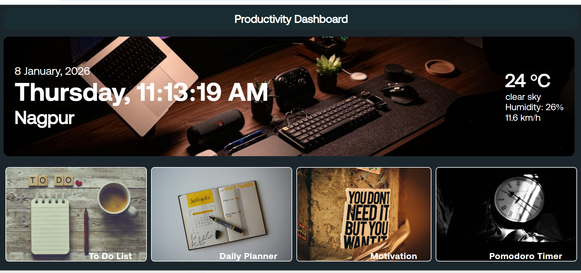 Productivity Dashboard Project
